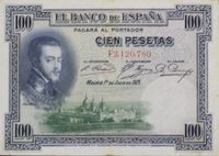 100 Pesetas 1925, Spanien