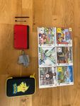 Nintendo 3DS XL (rot) inkl. 6 Spiele & Pokemon Protect. Case