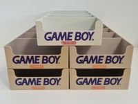 5x Original Nintendo Game Boy Verkaufs- Vitrinen Schuber