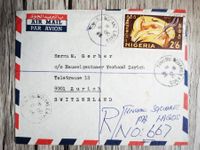 E42 Enveloppe + Timbre Nigeria 1968