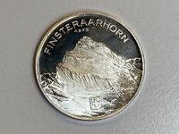 Schweizer Medaille Silber 900 15g Finsteraarhorn J.Leuthold
