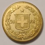 Goldvreneli 20 Franken 1893 - Reproduktion