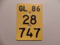 Motorrad Nummer GL 86 Glarus 1986 Töffli