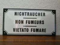 Emailschild Nichtraucher Fumare Emaille Schild Vintage Retro