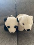 Panda und Eisbär Plüschfiguren