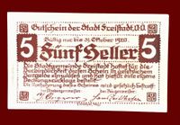 Österreich Banknoten Notgeld Gemeinde Freistadt 5 Heller
