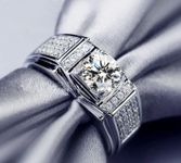 Luxury zircon stainless steel male ring SIZE 10