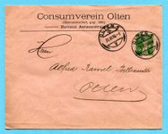Ganzsache Olten 1916 - Abs. Consumverein
