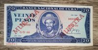 Cuba 20 Pesos 1989 UNC SPECIMEN