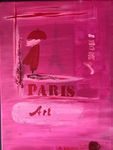 Paris Art Amour/signiert S.Wagner 2021/30x40x4,5!cm/Structur