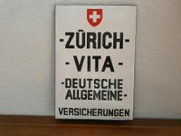 Altes Emailschild Zürich Vita Emaille Schild Reklame Vintage
