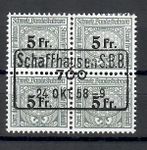 1948: Eisenbahnmarken Schaffhausen Vollstempel.