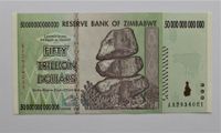 ZIMBABWE, 50 Trillion Dollars, 2008 - selten / rare