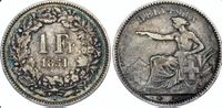 1851 Schweiz 1 Franken