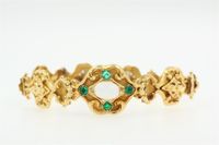 Antik Armband 14K Gelb Gold Opal *S3637