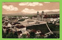 Einsiedeln - Hauptplatz mit Kloster um 1914