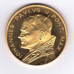 Medaille Johannes Paulus II - vergoldet