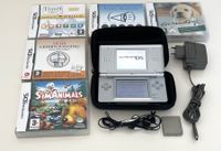 Nintendo DS Lite Silver / 5 Spiele / div. Zubehör