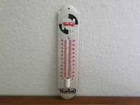 Emailschild Norton Motorcycles Thermometer Emaille Schild