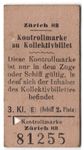 Karton Bahn- Schiff-Kollektivbillett vom HB ZÜRICH