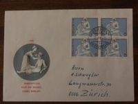 4er Block Krankenpflege 1965, Stempel Zürich 30.6.69