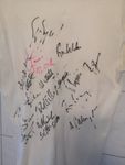 HCD Meister Team 1986 Signaturen auf T-Shirt Stoff