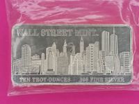 10 OZ Silberbarren Wall Street Mint Twin Towers New York NYC