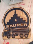 Stoff Drucke / Saurer - Lastwagen