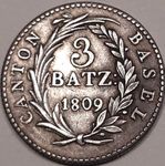 3 Batzen 1809 Kanton Basel (Replica)