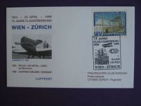 Flugbrief WIEN-ZH 75 J. Flugverbindung 23.4.1999