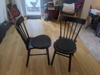 2x Stuhl NORRARYD aus Holz, schwarz