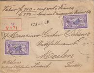 Brief 1922 - PARIS nach Meilen