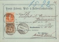 Schweiz: Karte 1901 - Frankatur Stehende + Ziffer