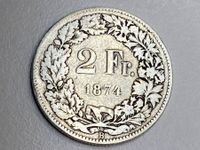 2 Fr.Silber Schweiz 1874 -ss