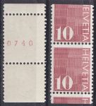 1970 Rollenmarken  6 Stück mit Greiflöcher  ** Postfrisch **