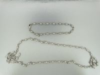 Silber 925 Schmuckset Halskette+Armband 37.6 gramm