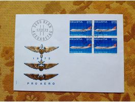 Briefumschlag mit 4 Briefmarken v 1972