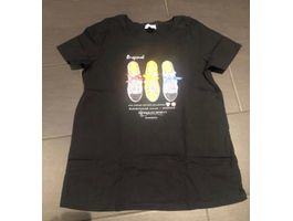 T-Shirt schwarz mit Druck Gr. 48