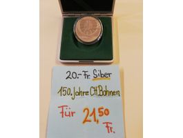 Schöne Schweizer Gedenkmünze 20 Fr. Silber 1994