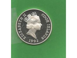Cook Islands, 50 $ , 1992 , Silber