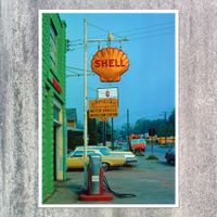 SHELL TANKSTELLE 50s Poster Repro A2