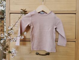 H&M Baby langärmliges T-Shirt rosa, gerippt, Grösse 74