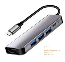 AVLANO USB-C Hub 5 in 1 Silver Edition
