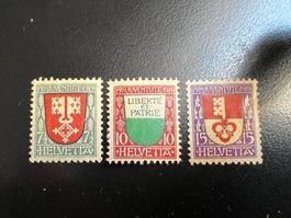 3 timbres neufs* Pro Juventute 1919 selon photo