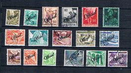 17 Briefmarken Bundesverwaltung Officiel