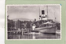 Ouchy Lausanne Départ du bateau Valais 1942