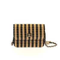 Chanel Raffia Jute Striped Belt Bag