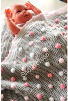 Baby Decke Gehäkelt 85x85cm Acrylicwolle