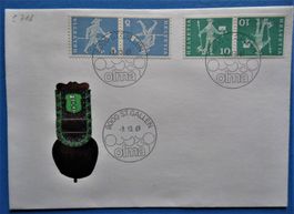 Brief Kehrdruck Briefmarken Olma 1969