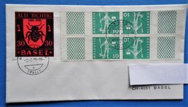 Brief Kehrdruck Briefmarken Alti Richig Basel 1976